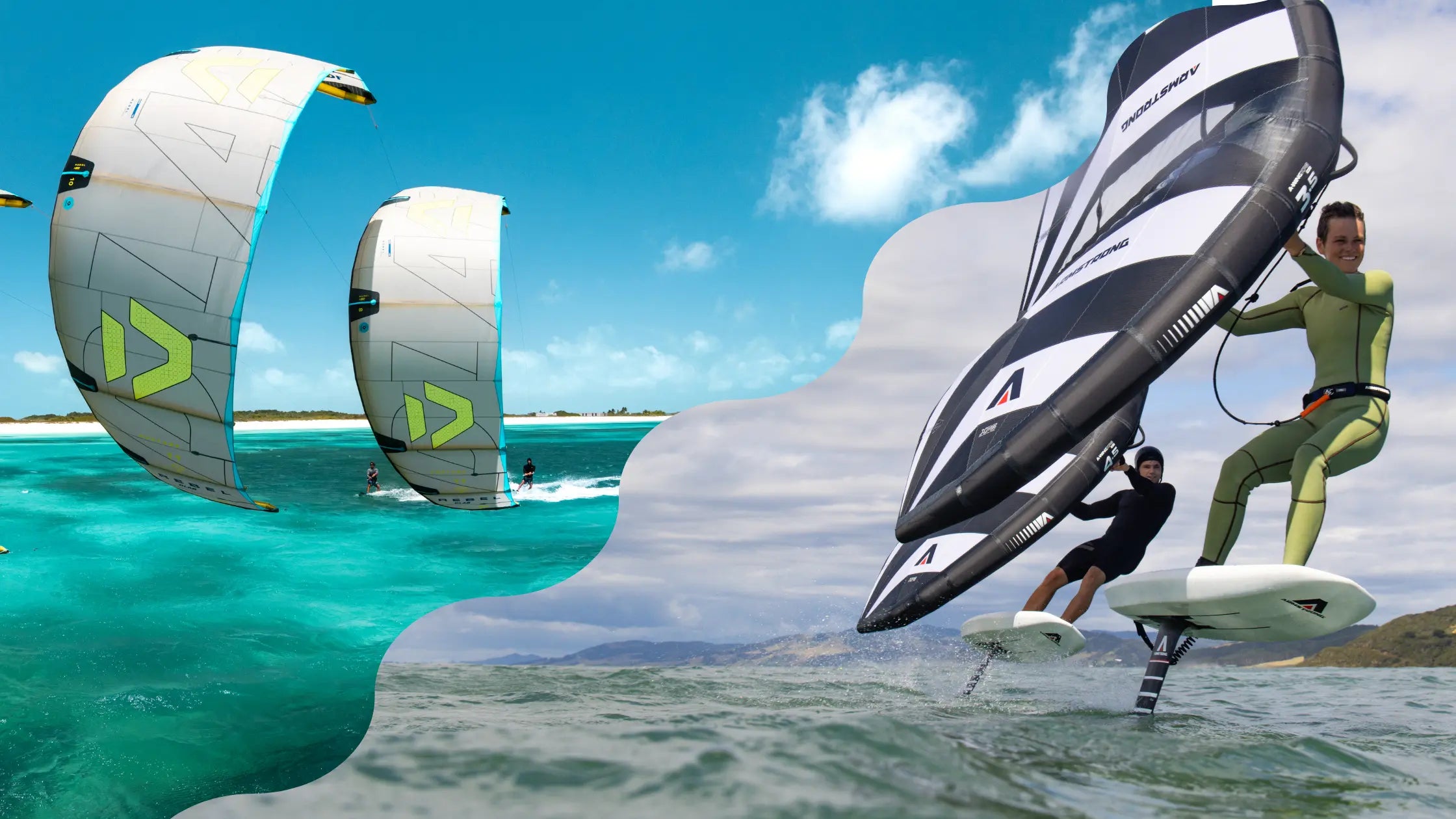 kite surfing vs wing surfing