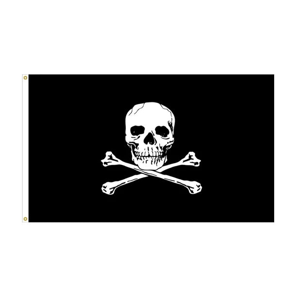 Eder Flag 2' x 3' Jolly Roger Flag - Nylon