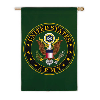 Evergreen US Army Suede House Flag