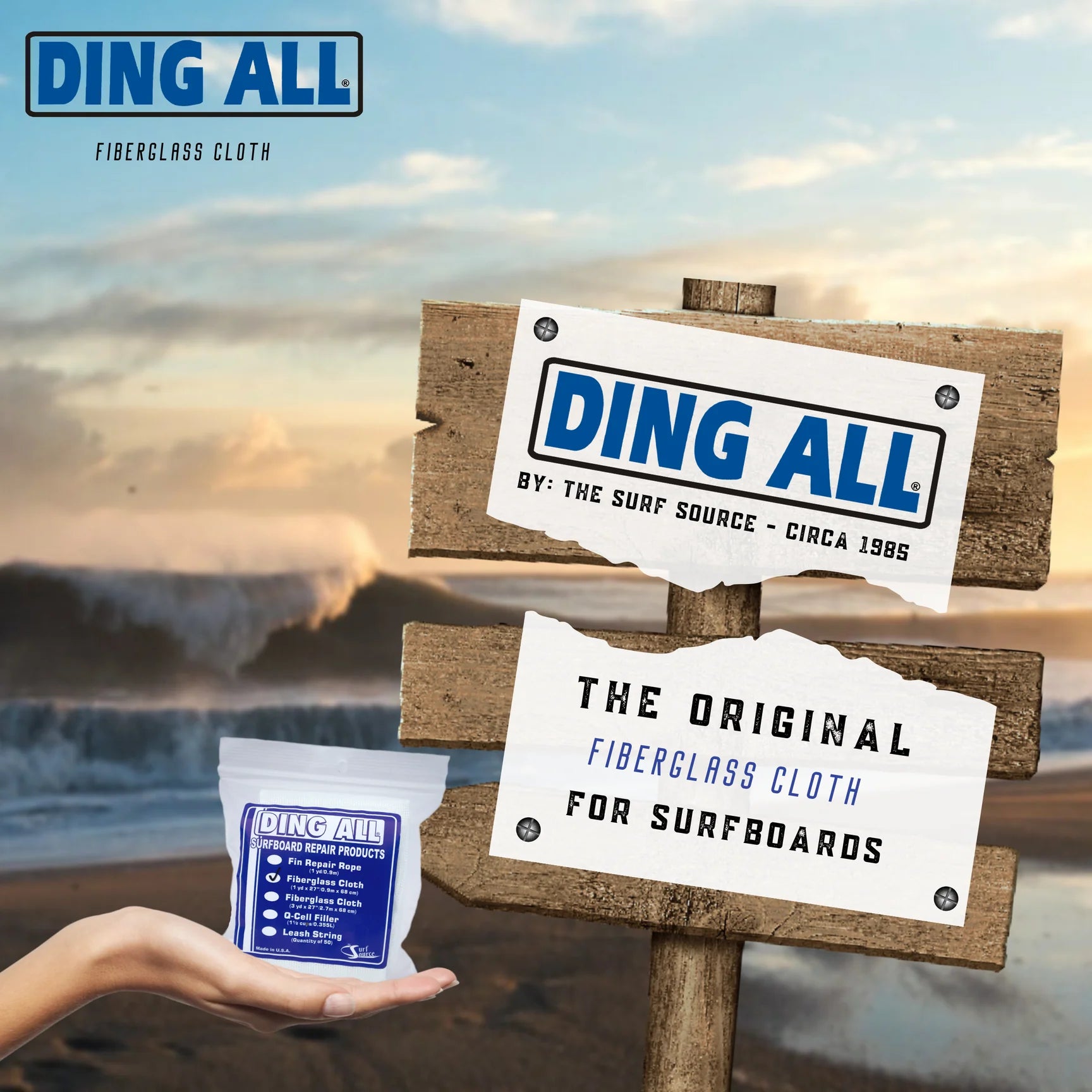 Ding All Fiberglass Cloth 4oz
