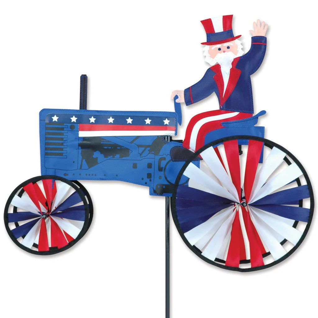 21 in. Uncle Sam on a Tractor Spinner