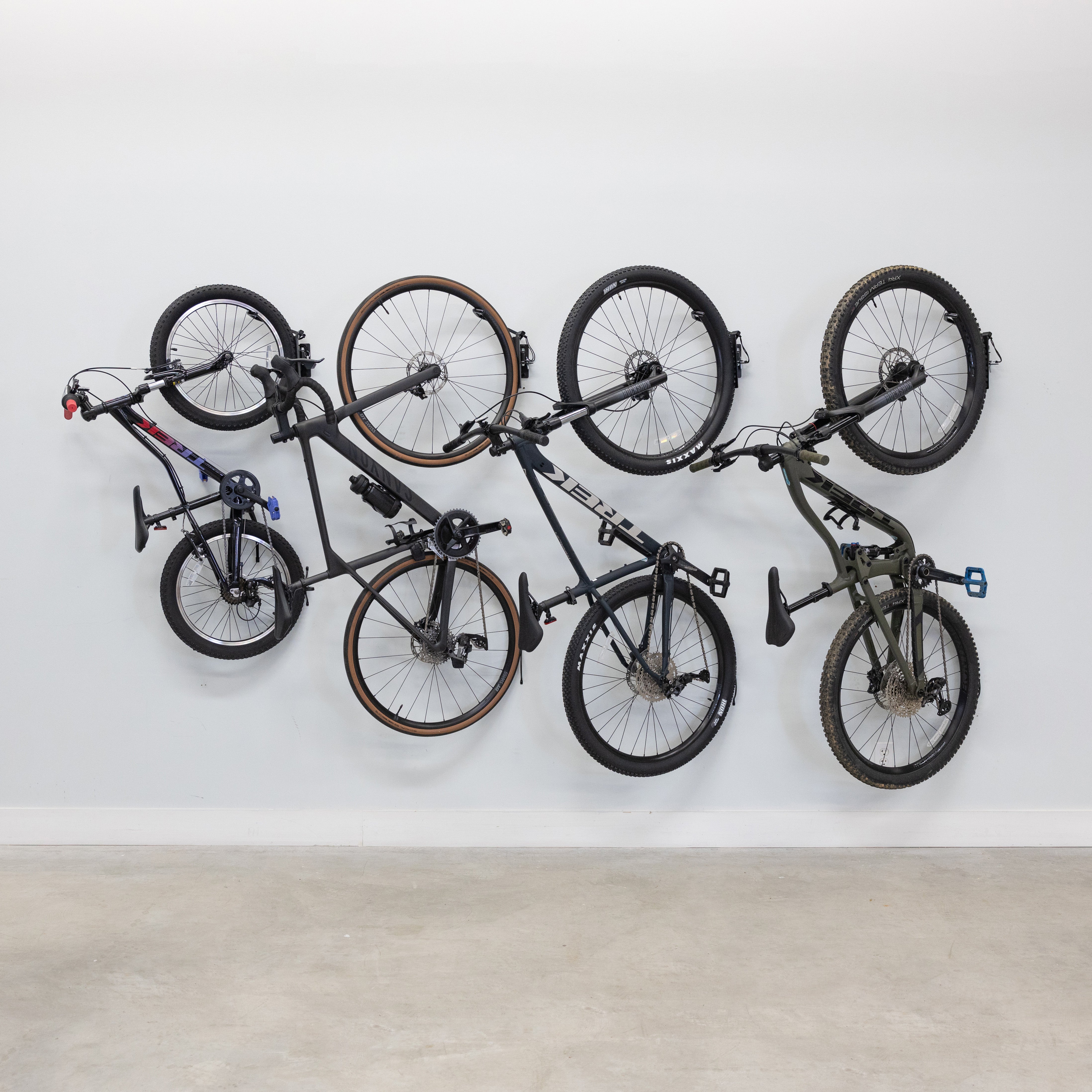 Swivel Mount Bike Storage Rack | 2 Bike Garage Wall Hooks | Deep Water