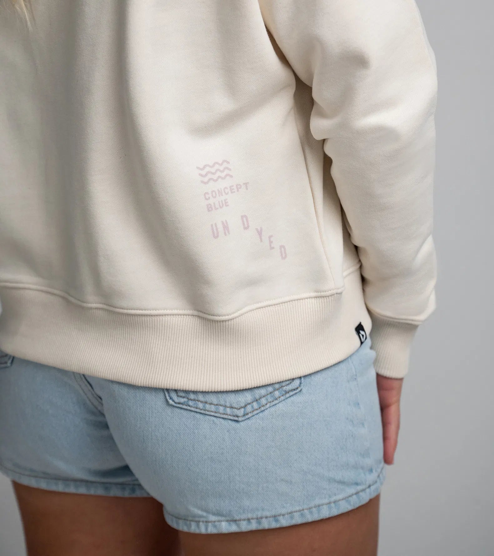 Duotone Sweater Concept Blue Undyed Women