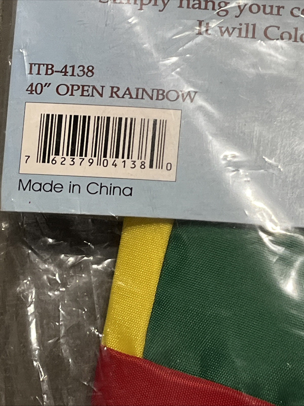 Windsock 40” Open Rainbow 