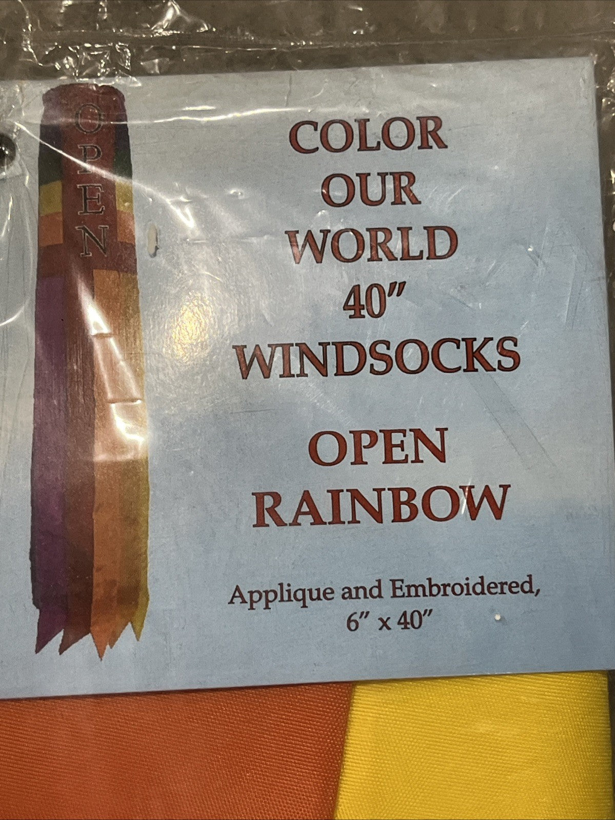 Windsock 40” Open Rainbow 