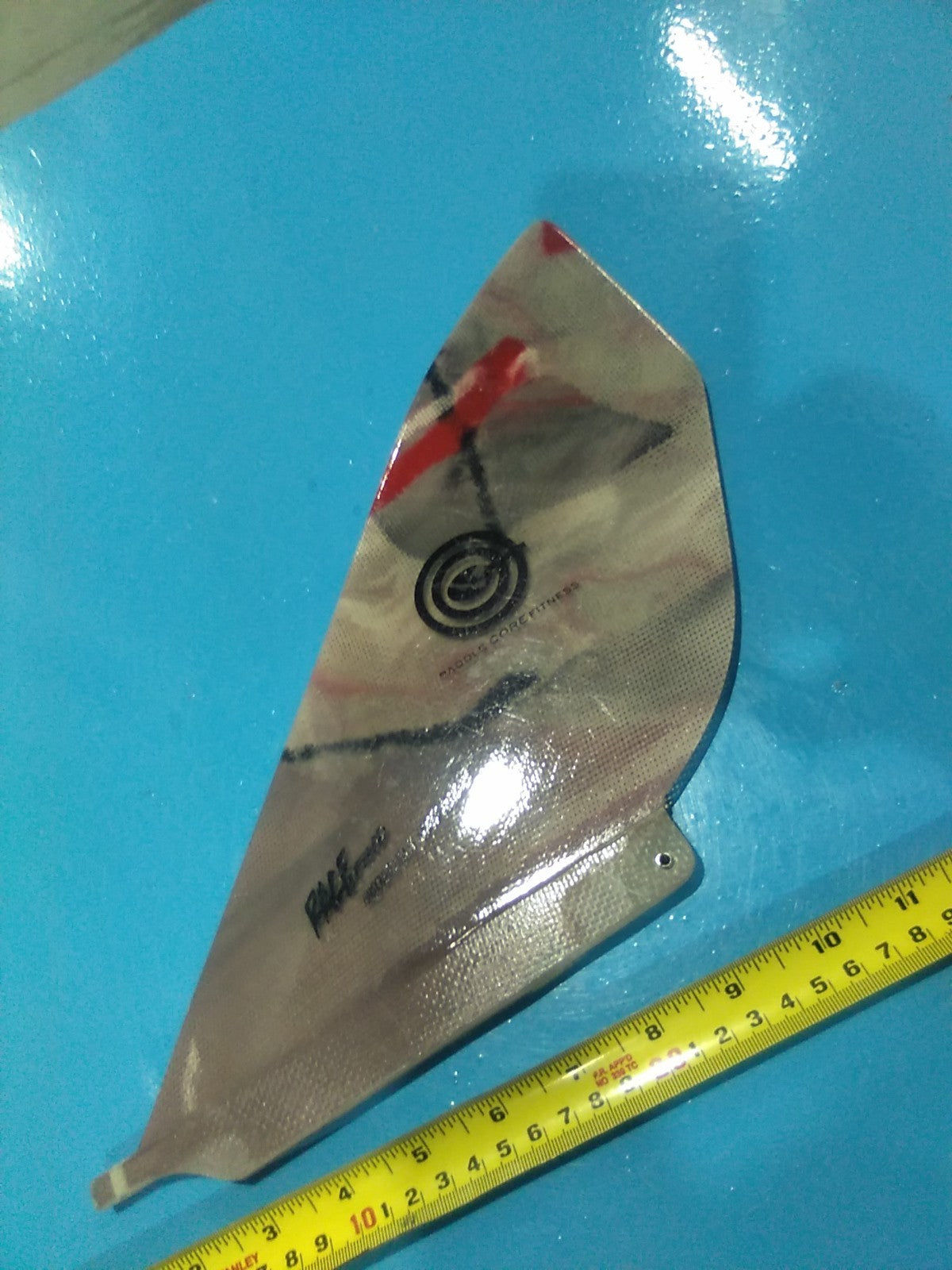 Custom Sup Race  Fin Larry Allison 10" h X 12"w Bat fin