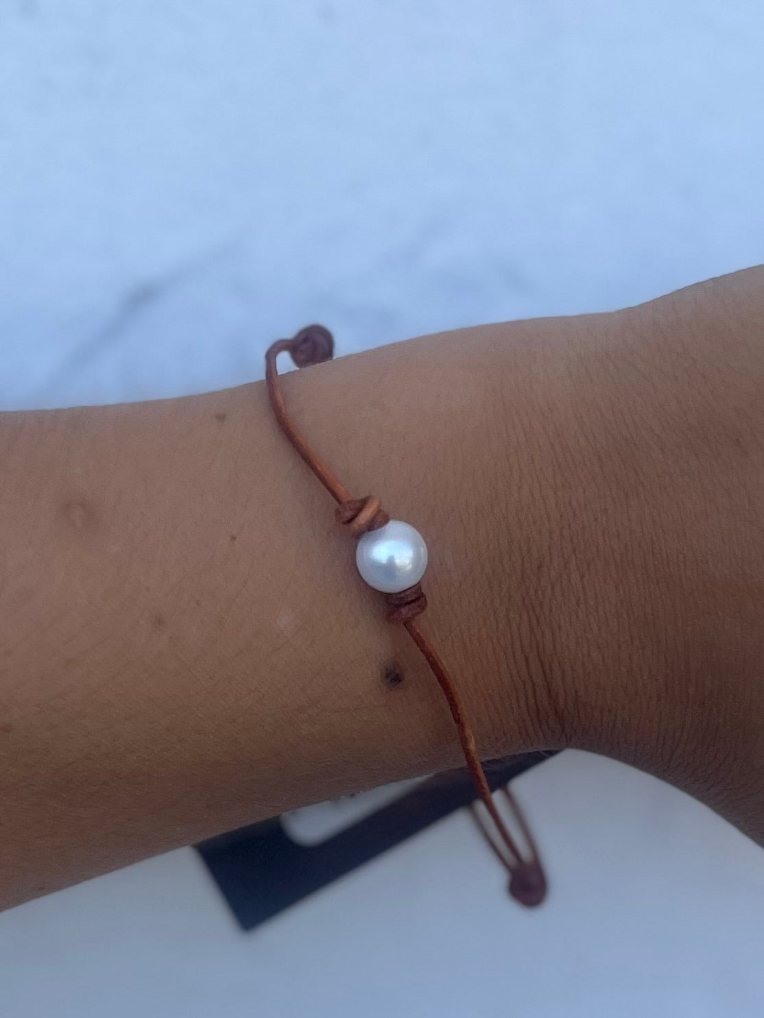 Charming Shark Freshwater Pearl Cord Bracelet