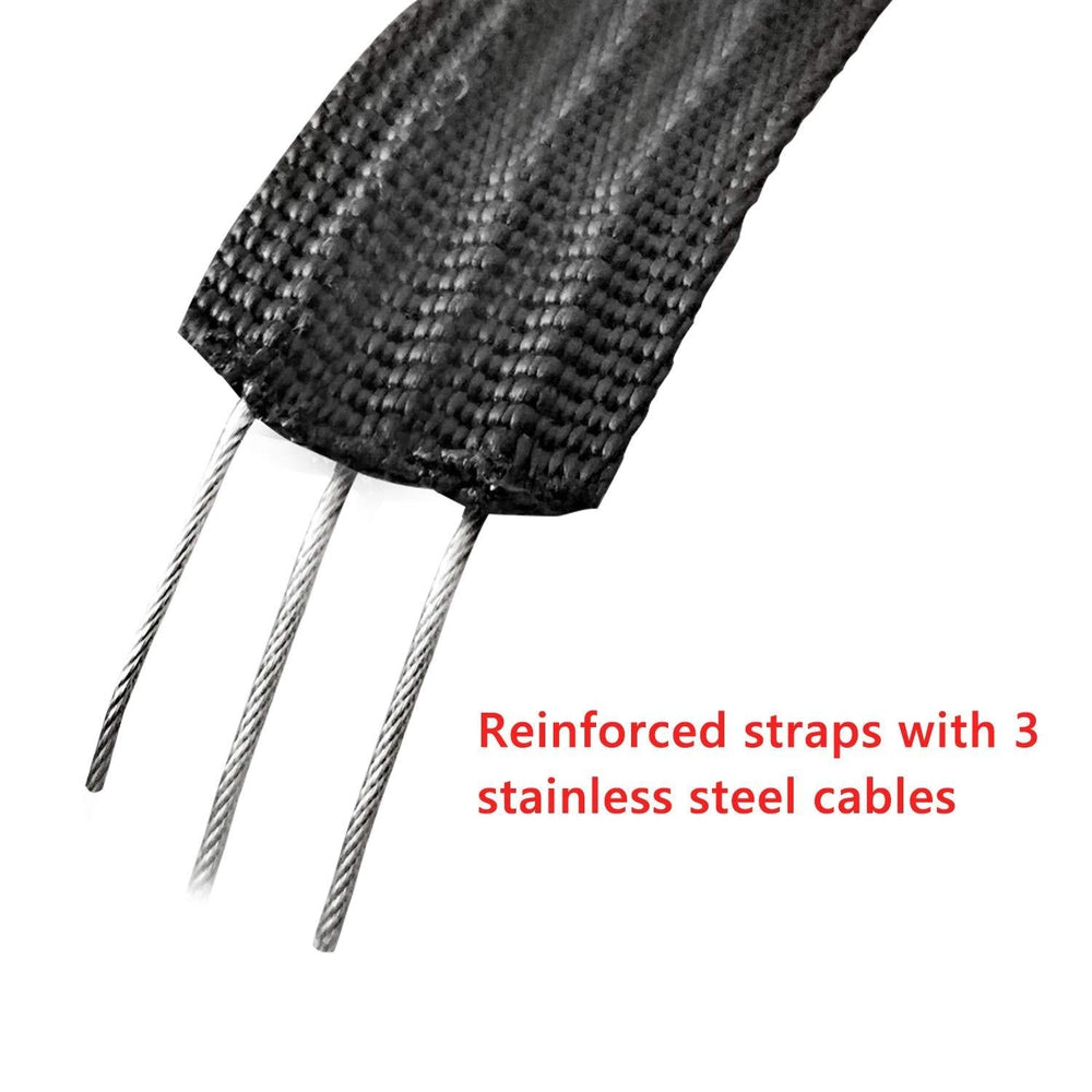 DORSAL Aero Roof Rack Pads 28 Inch Wide with Locking Straps - Pack of 4 for Car Surfboard Kayak SUP Long