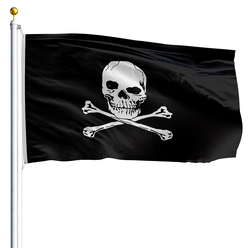 Eder Flag 2' x 3' Jolly Roger Flag - Nylon