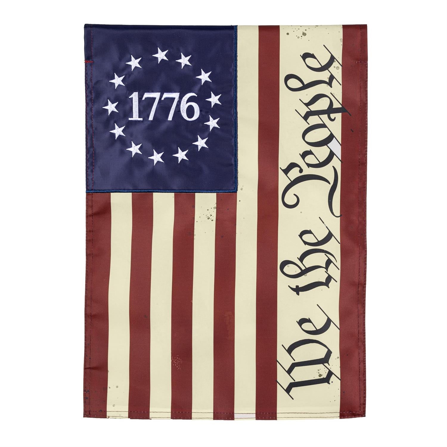 We The People Applique Garden Flag