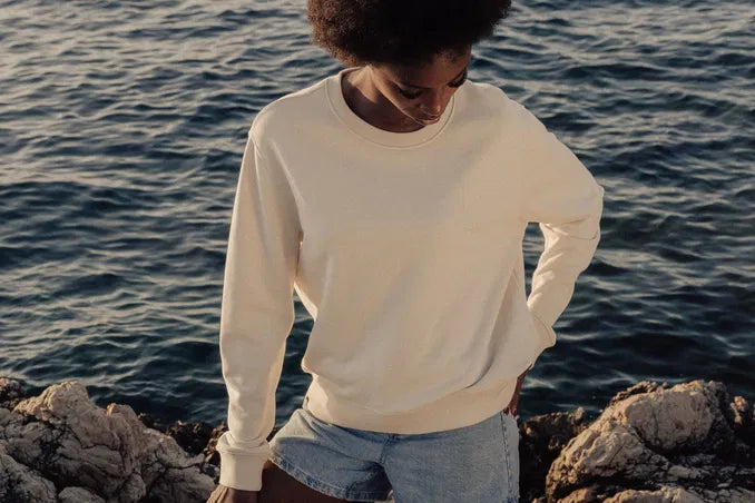 Duotone Sweater Concept Blue Undyed Women