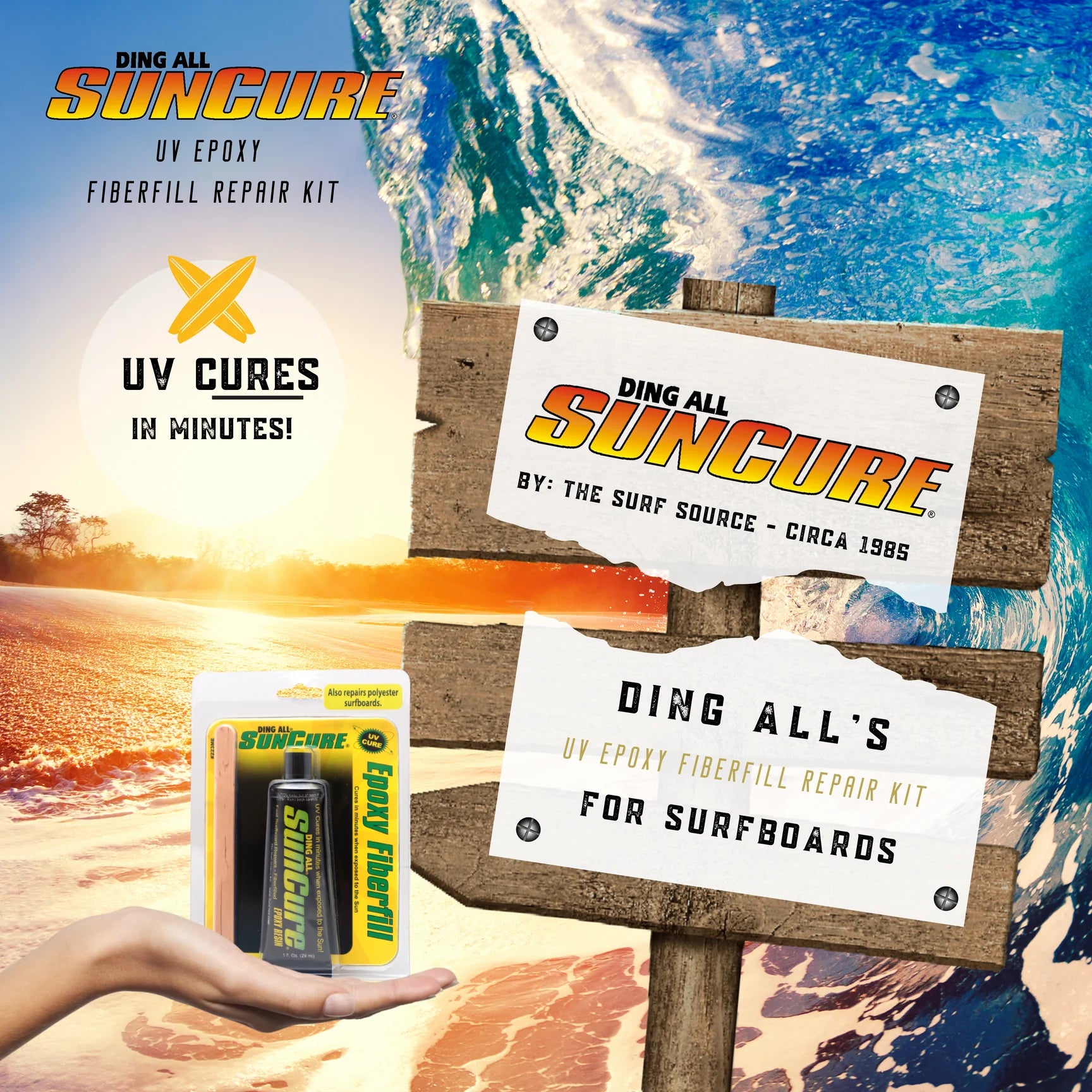 Ding All Sun Cure Epoxy Fiber Filler