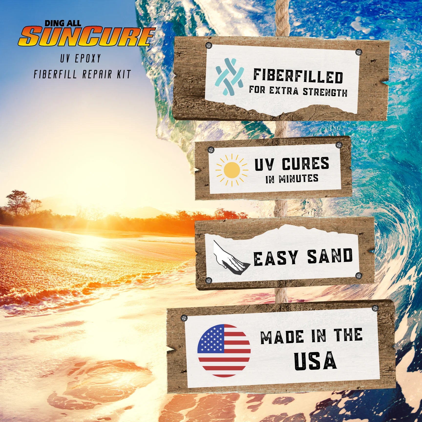 Ding All Sun Cure Epoxy Fiber Filler