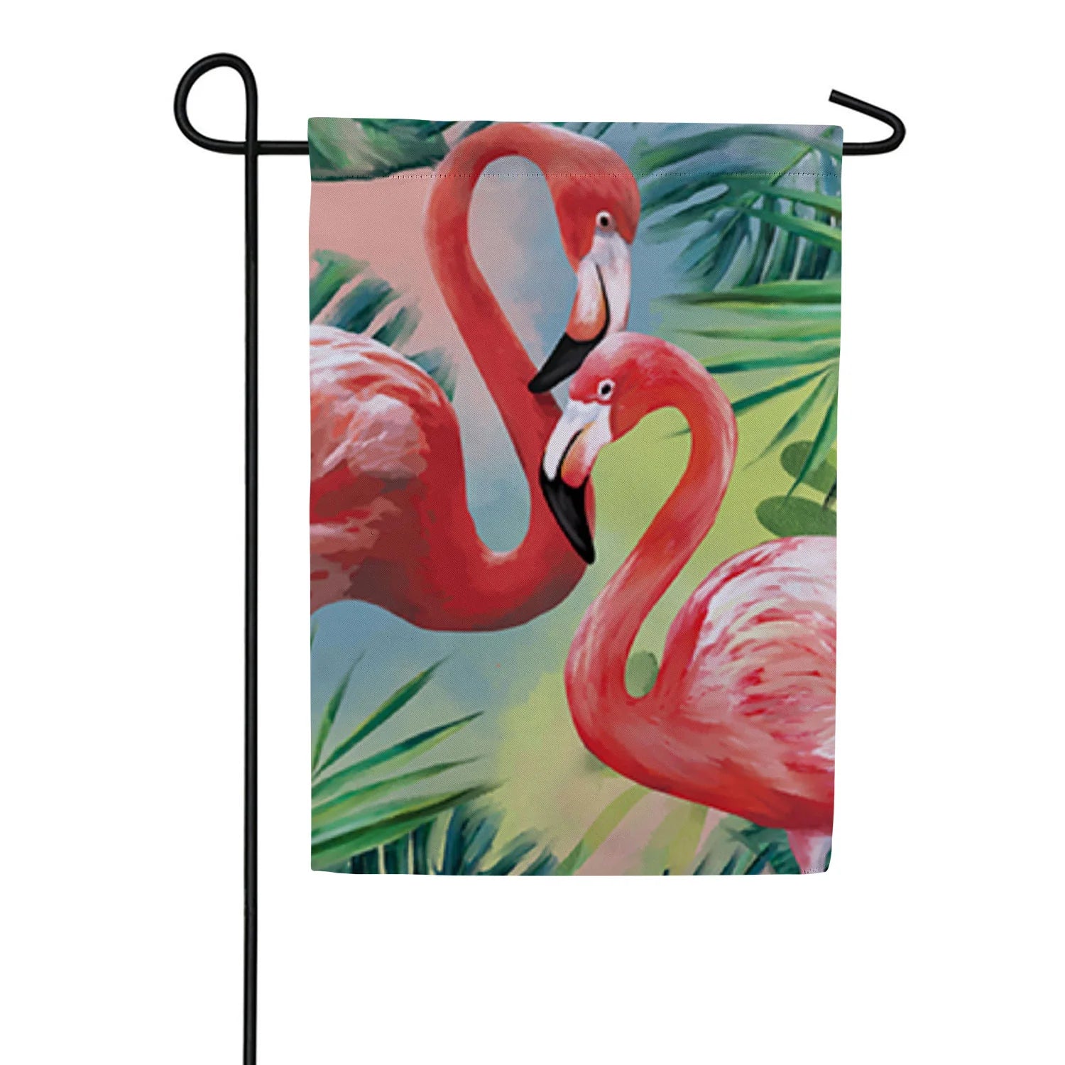 Flamingle Suede Garden Flag