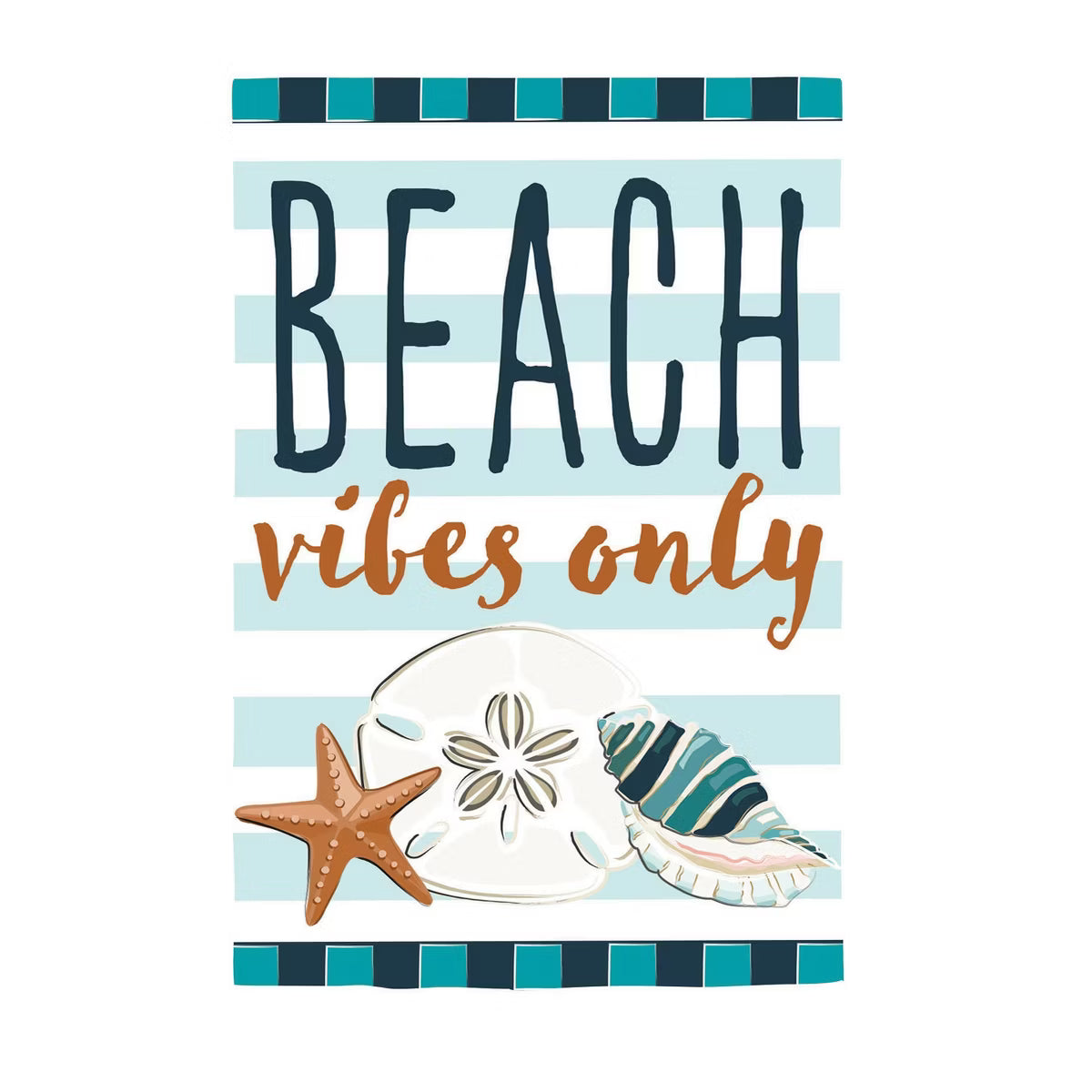 evergreen flags/ beach vibes only garden