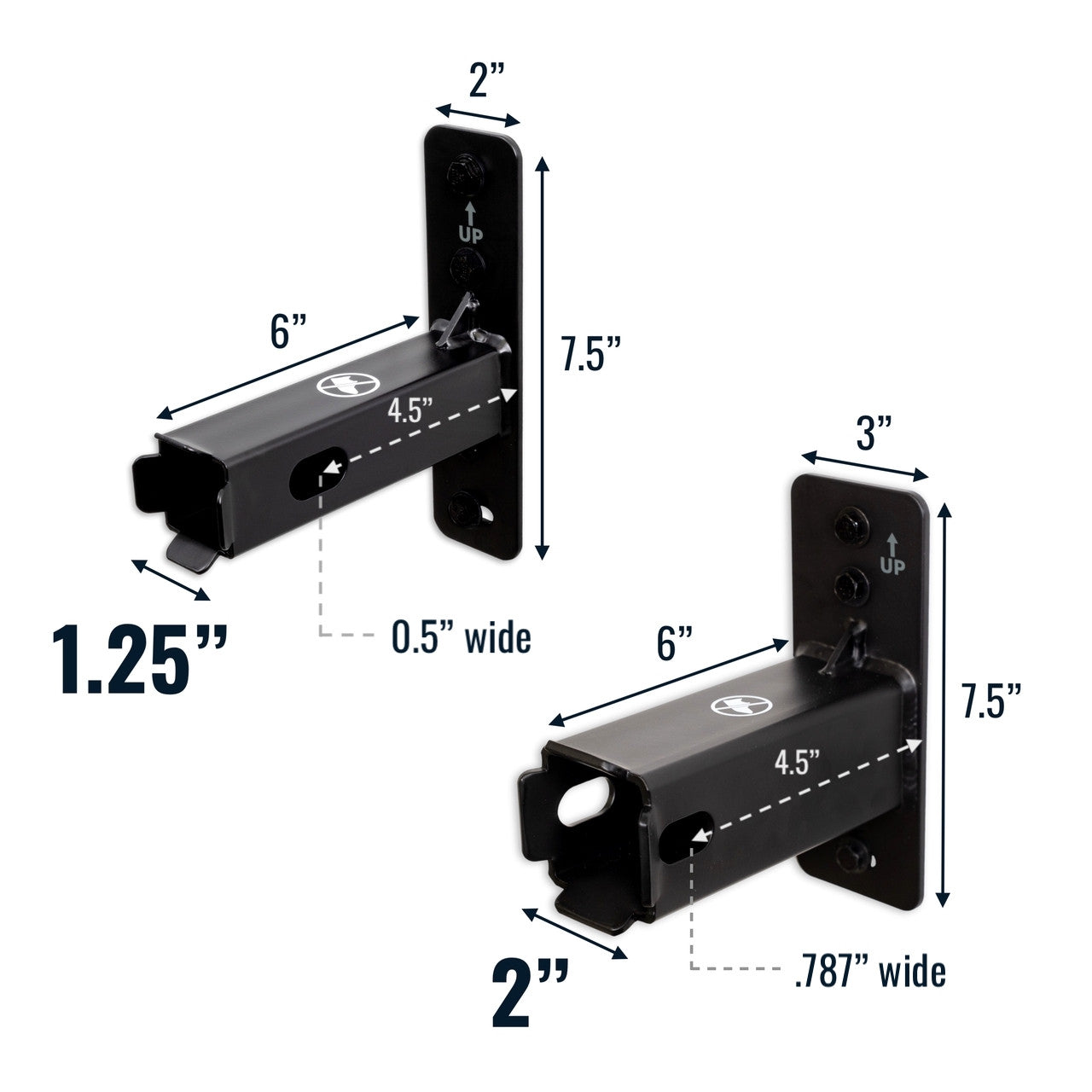 1.25" Haymarket Hitch Wall Mount  | Holds Bike or Cargo Car Rack
