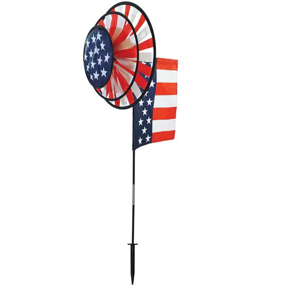 In The Breeze USA Flag Dual Spinner