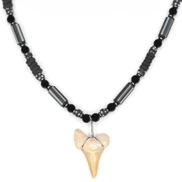 Charming Shark Black Waters Fossil Shark Tooth Necklace
