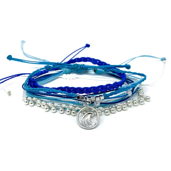 Charming Shark Set Waves Bracelet Stack