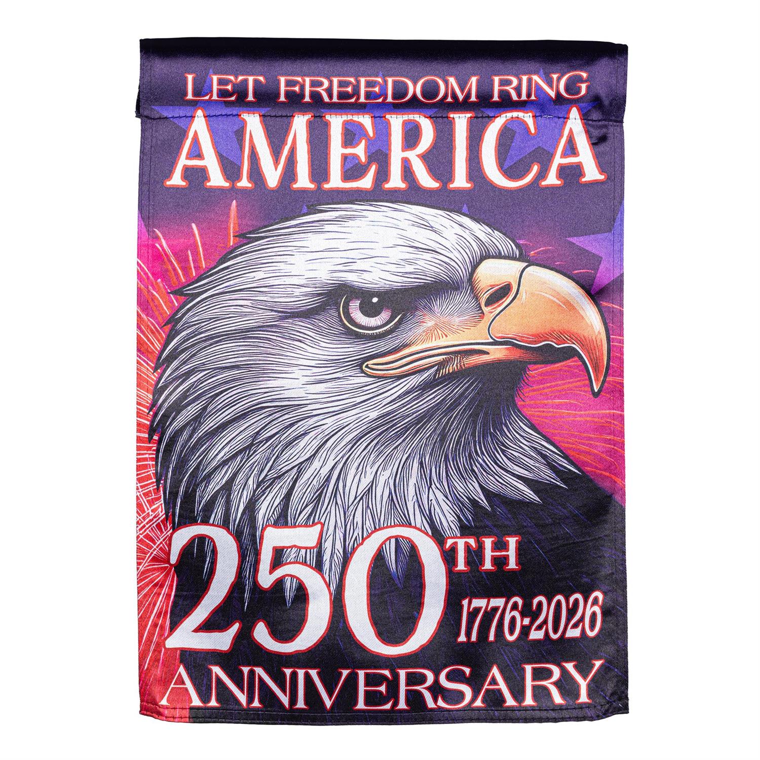 250th Anniversary Let Freedom Ring Lustre Garden Flag