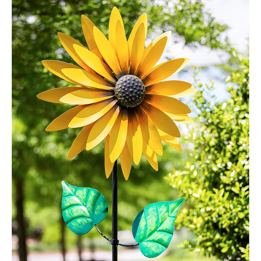 75"H Sunflower Statement Wind Spinner