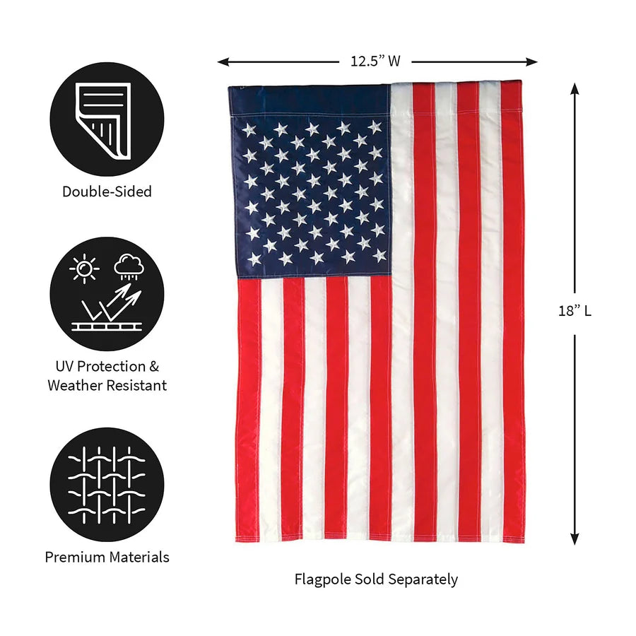 American Garden Applique Flag