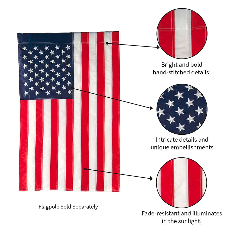 American Garden Applique Flag