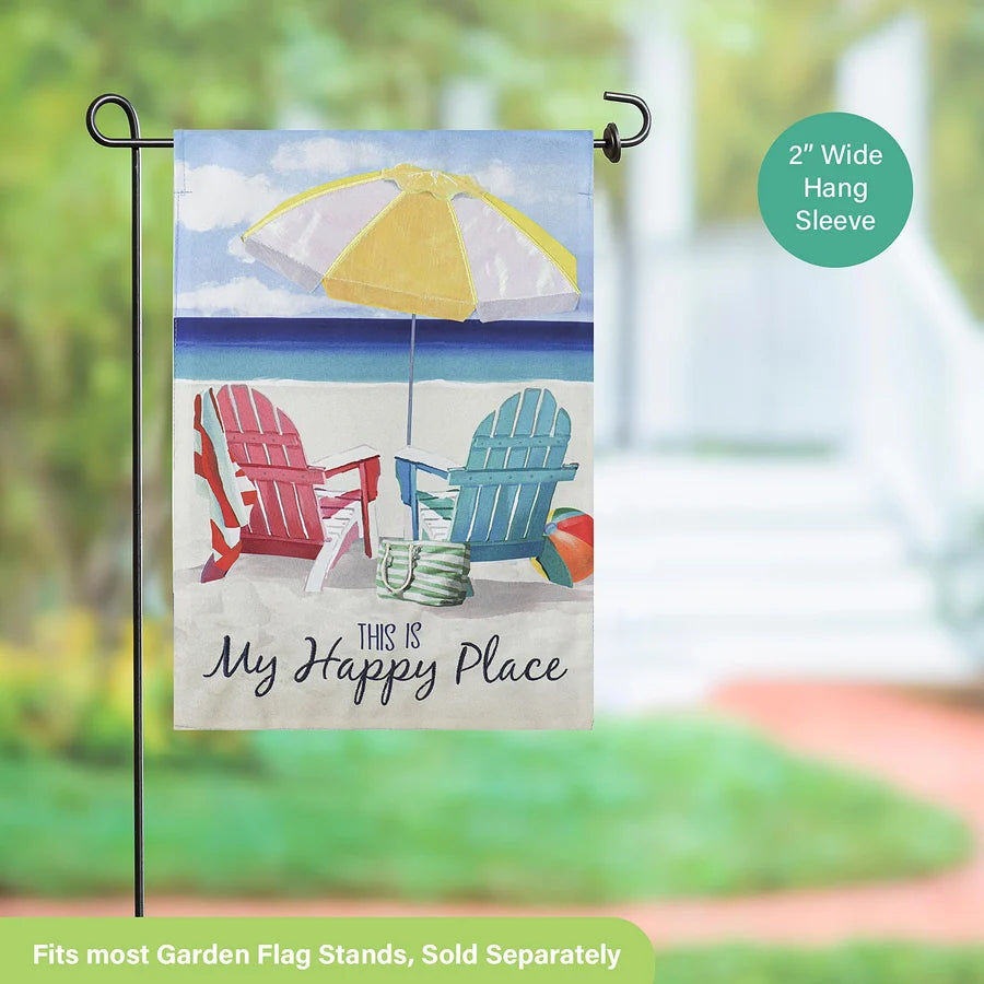 Evergreen Colorful Chairs Garden Linen Flag