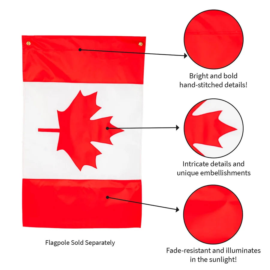 Evergreen Canada Applique House Flag