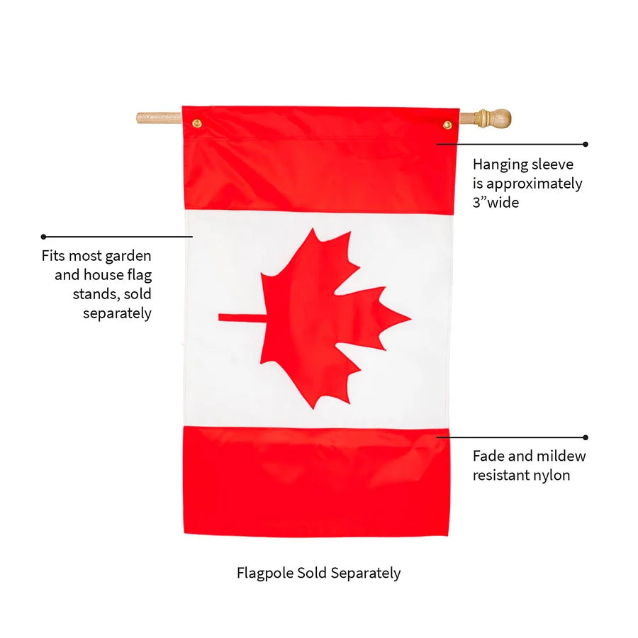 Evergreen Canada Applique House Flag