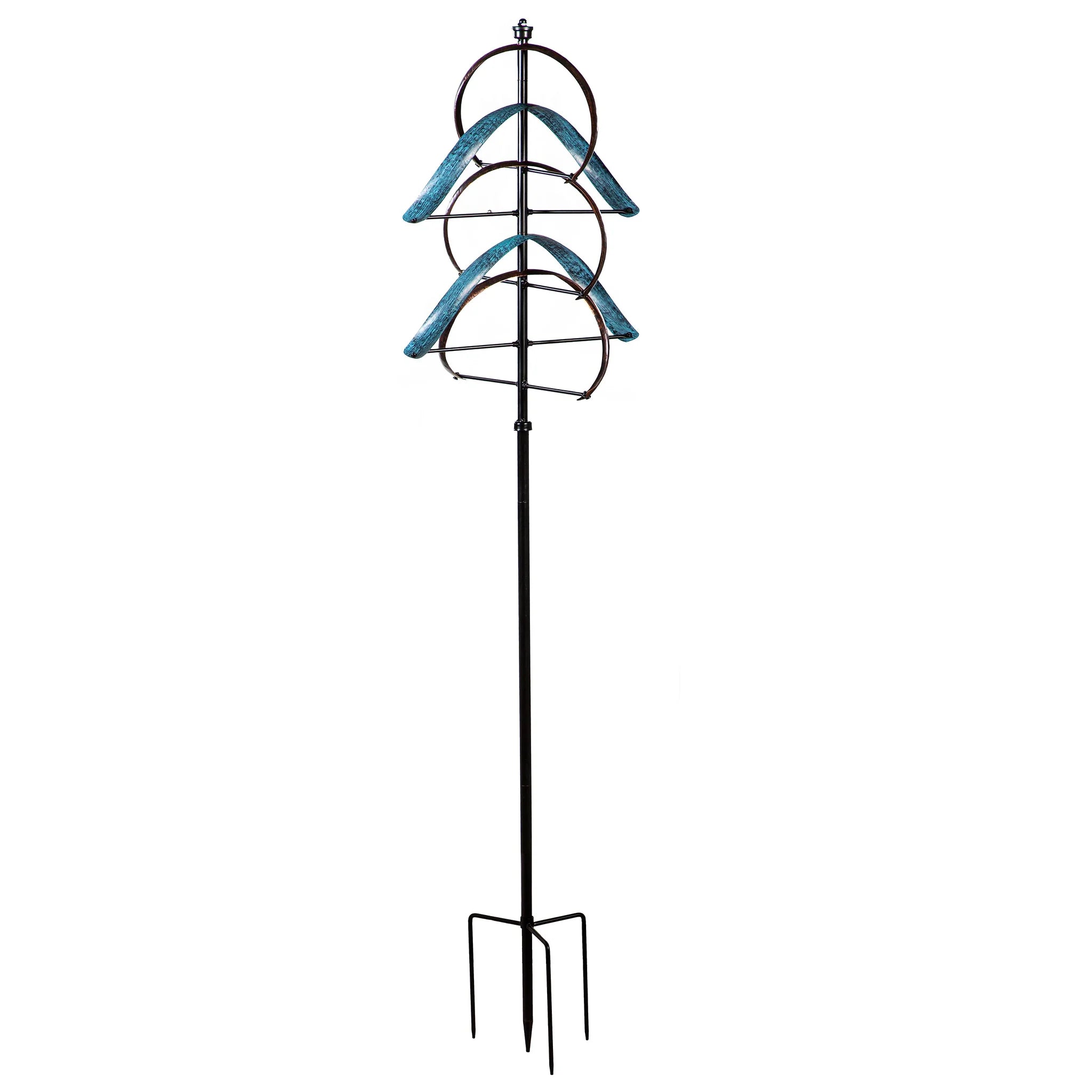 Metal Wind Spinner Towering Semicircle 80in