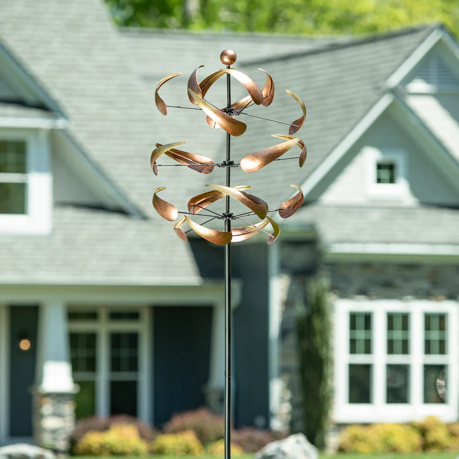 Ombre Copper Swirl Wind Spinner 83"H