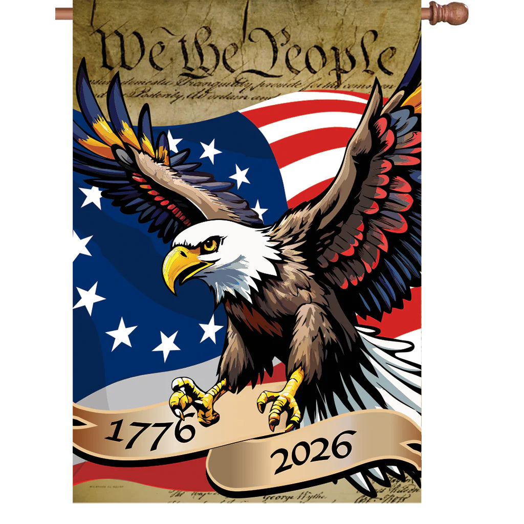 Premier Elite Oversized House Flag - We the People Patriotic Eagle