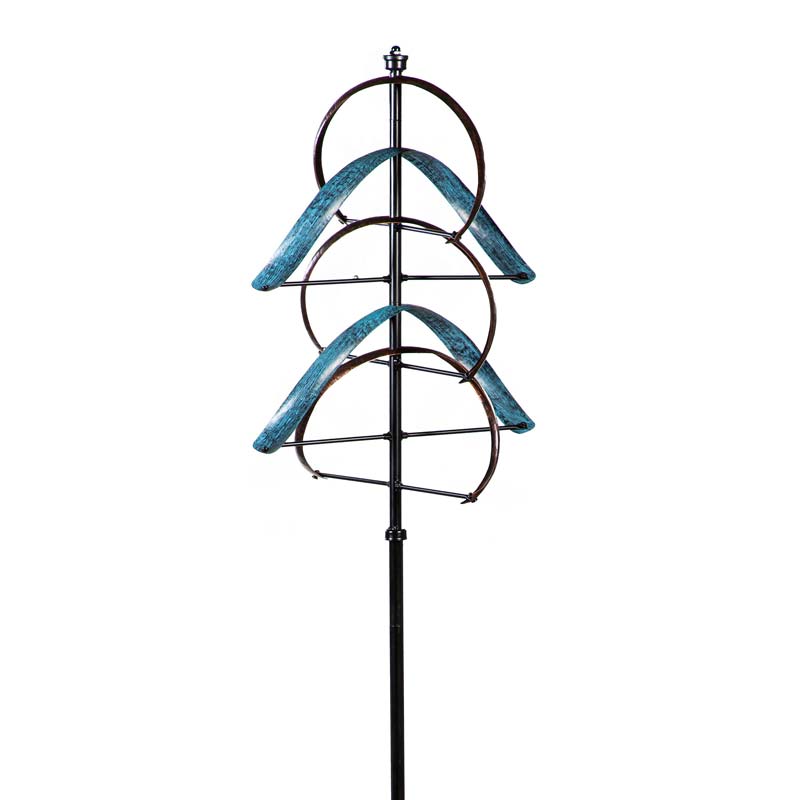 Metal Wind Spinner Towering Semicircle 80in
