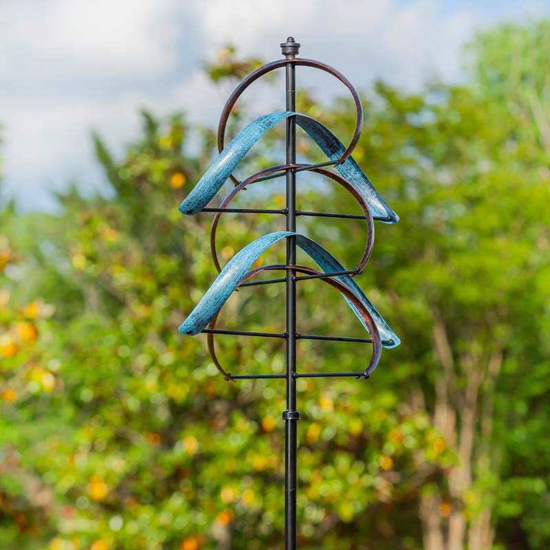 Metal Wind Spinner Towering Semicircle 80in