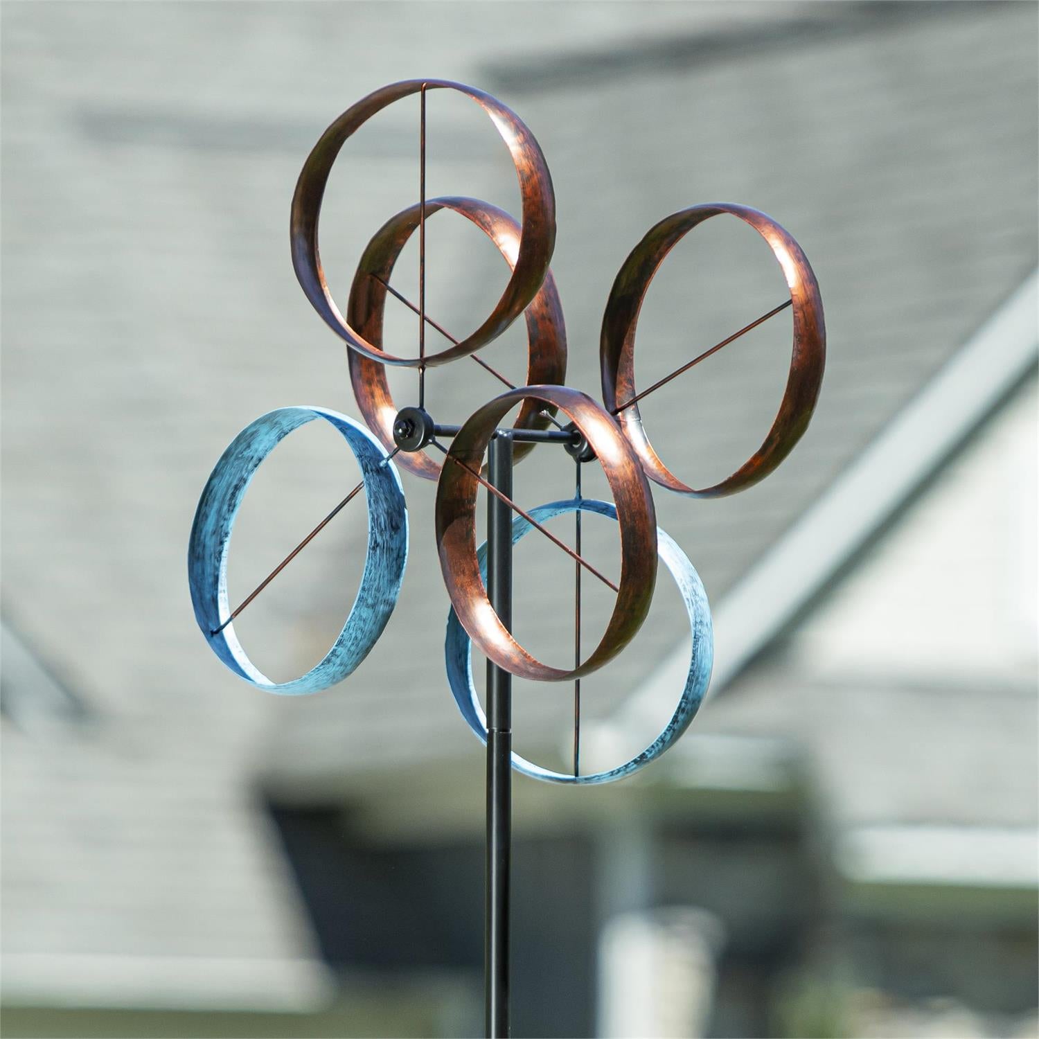 Metal Roundabout Breeze Wind Spinner 72″H
