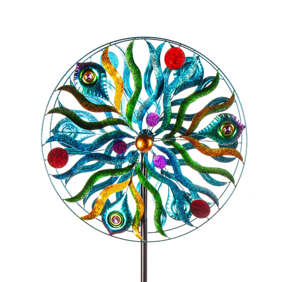75' H Wind Spinner - Peacock in Motion