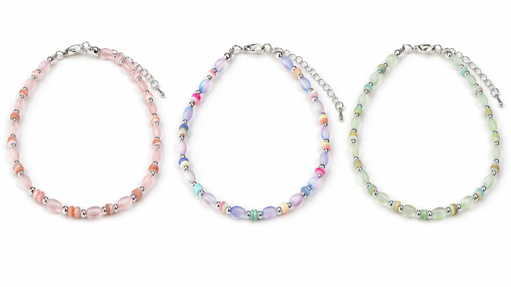 Charming Shark Sea Glass Puka Anklet