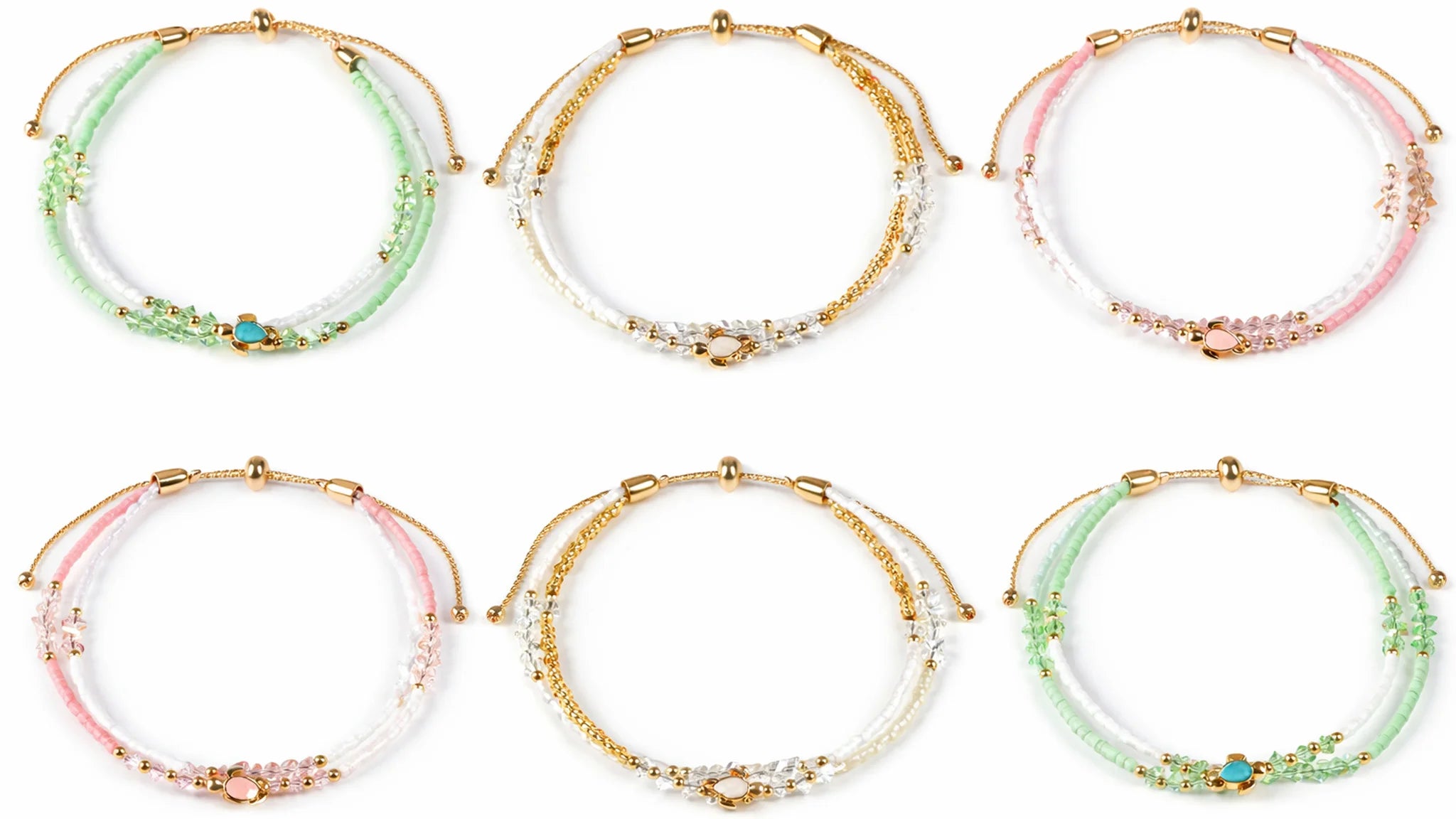 Charming Turtle Multi Strand Bracelet