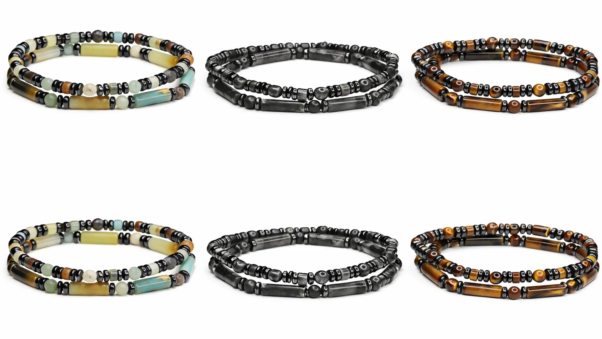 Charming Shark Double Stone Bracelet