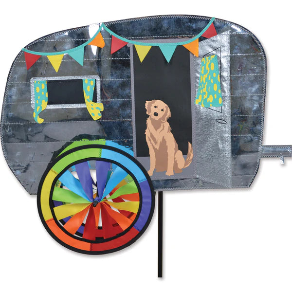 22 in. Vintage Camper Trailer Spinner