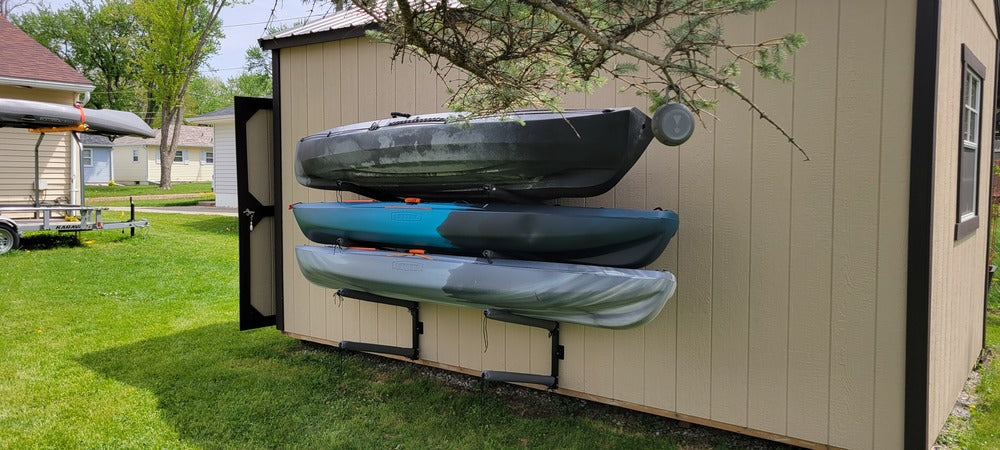 Exterior Floating Rack Outdoor Wall Rack | 46 Inch Adjustable Height | Kayak & SUP – Jupiter ...