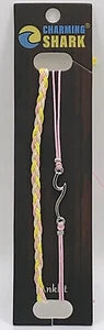 Charming Shark Wave String & Braided Anklet Set
